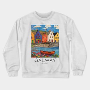 A Pop Art Travel Print of Galway - Ireland Crewneck Sweatshirt